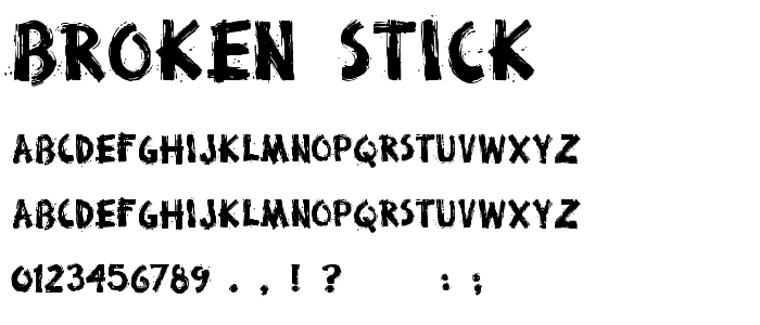Broken Stick font